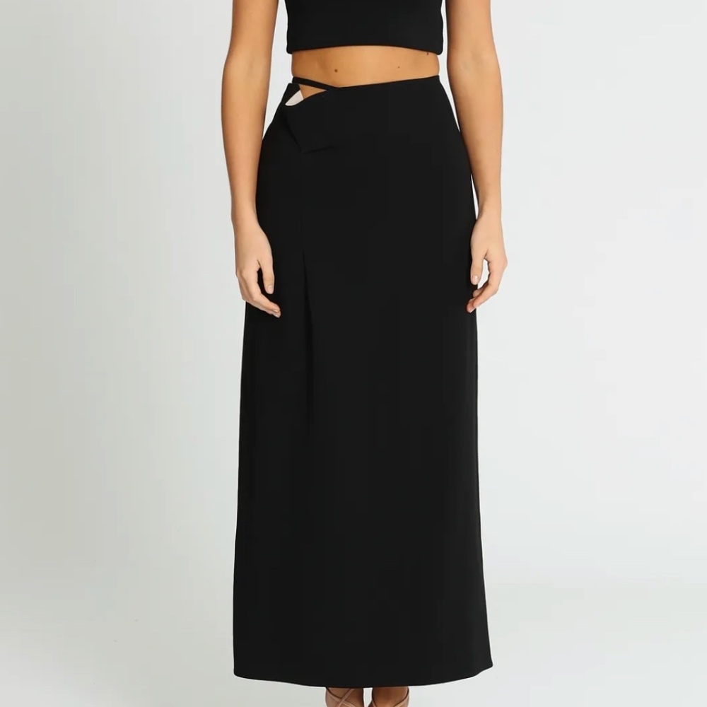 NWT Paris Georgia Franca Cutout Crepe Fitted Skirt - Picture 8 of 8